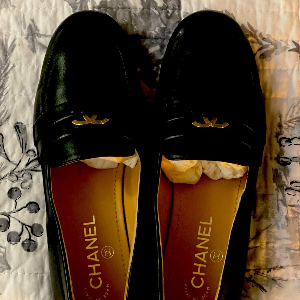 Chanel Black Loafers